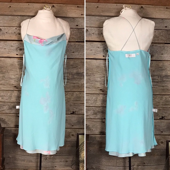 DKNY 100% Silk Floral Slip Dress - Picture 5 of 11